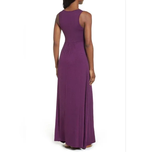 COPY - V-Neck Jersey Maxi Dress size S petite - Picture 2 of 4